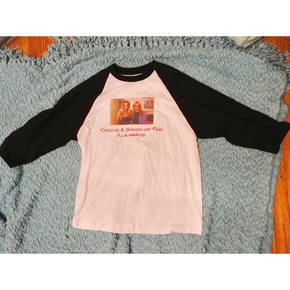 80s-90s VINTAGE THE RUNAWAYS JOAN JETT RAGLAN BASEBALL BAND TEE CONCERT TEE M - Picture 10 of 10